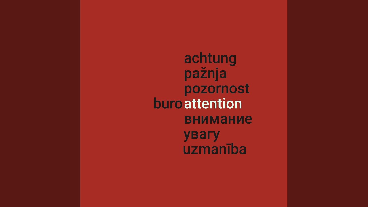Watch Attention on YouTube Watch Attention on YouTube