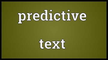 Predictive text Meaning
