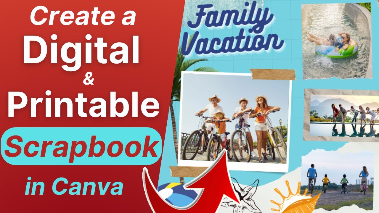 📚 How to Create Digital Scrapbook Pages in Canva 