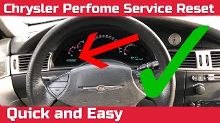 How To Reset Chrysler Perform Service Message