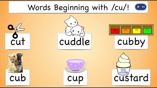 Phonics for Kindergarten and First Grade: Words Beginning with /cu/ cut, cub, cup, . . Profile