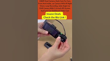 1080P Dual Camera, Dash Cam For Cars, Front And Inside, car Camera With IR Night Vision, Loop Record