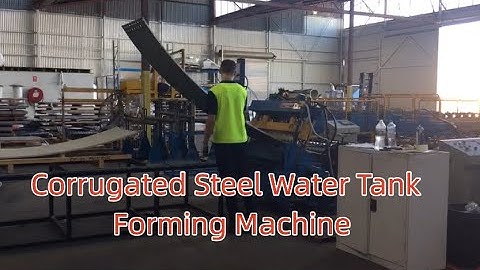 Corrugated steel water tank forming machine  # steel grain silo production line