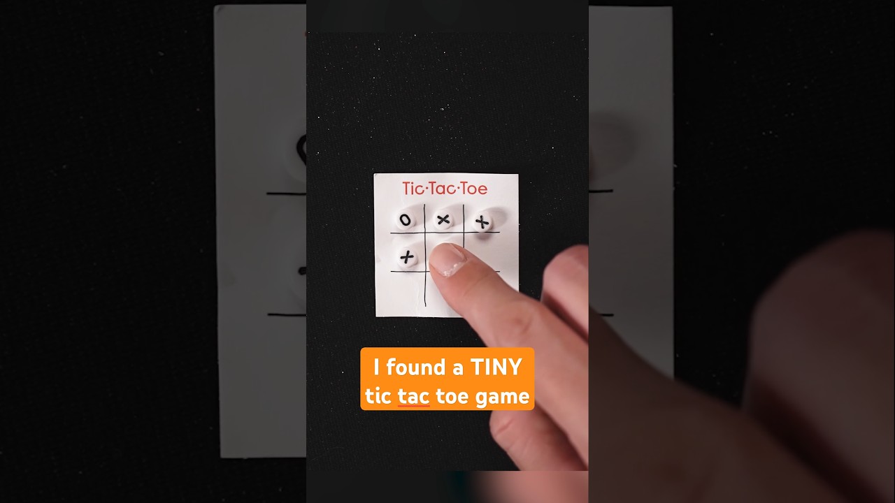 I found a TINY tic tac toe Game! #asmr #shorts