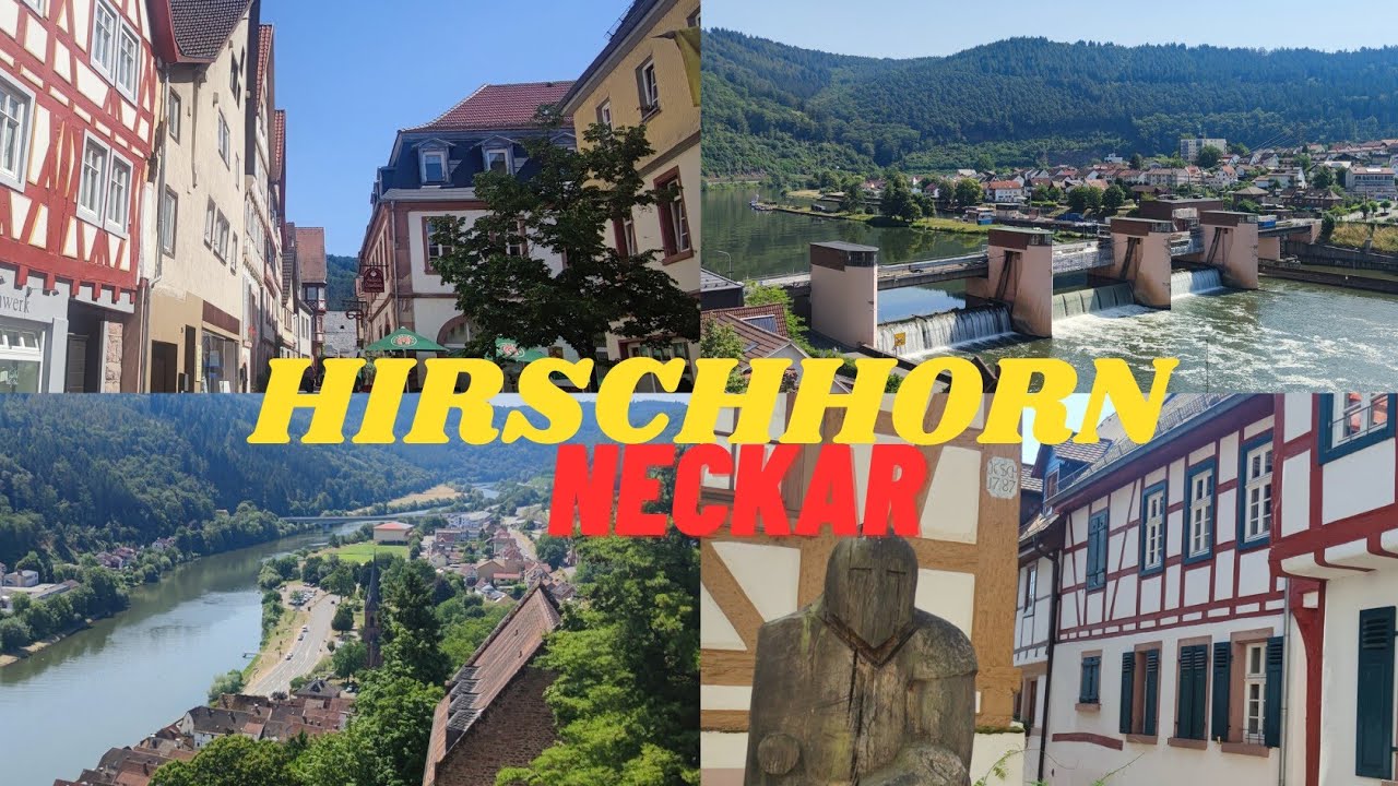 Hirschhorn Hessen Neckar - Urlaub in Deutschland 2023 Teil 11 - Hessische Bergstraße Odenwald