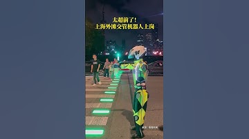 traffic management robots have started working on the bund in shanghai