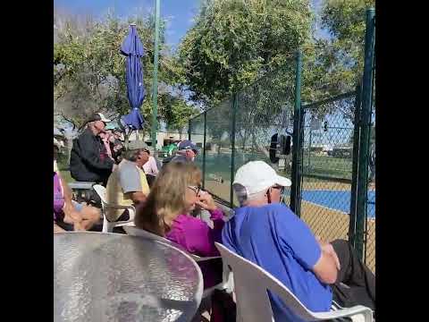 Sennior PPA Players Practice On Carriage Manor Courts
