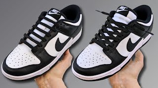 2 Ways To Lace NIKE DUNKS Without Tying (SLIP ON)