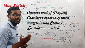 Collapse load of Propped Cantilever beam in Plastic analysis using Static / Equilibrium method.
