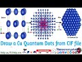 How to draw a cu quantum dot from cif file using vesta software