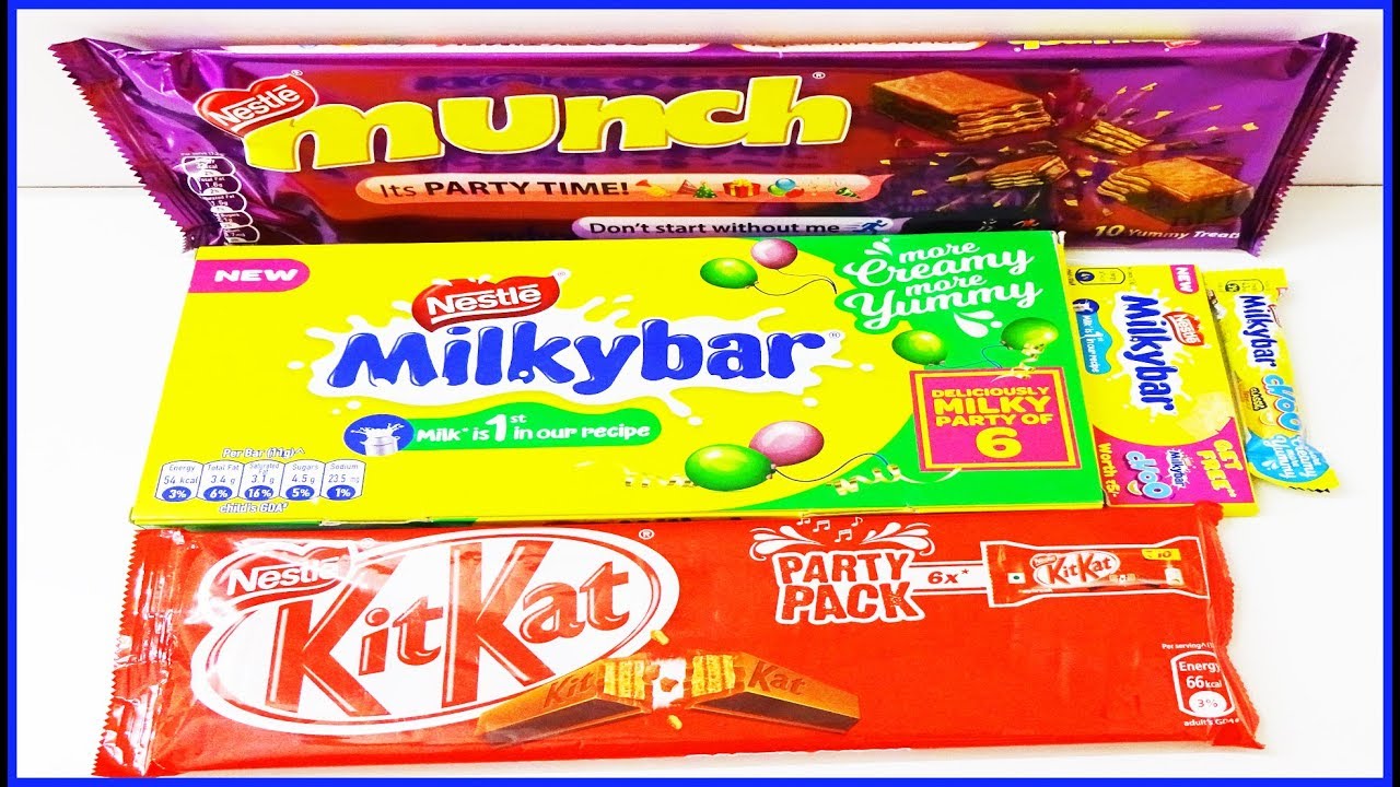 Nestle Kitkat Nestle Milkybar And Nestle Munch Big Chocolates | Learn Colors And Nursery Kids Rhymes