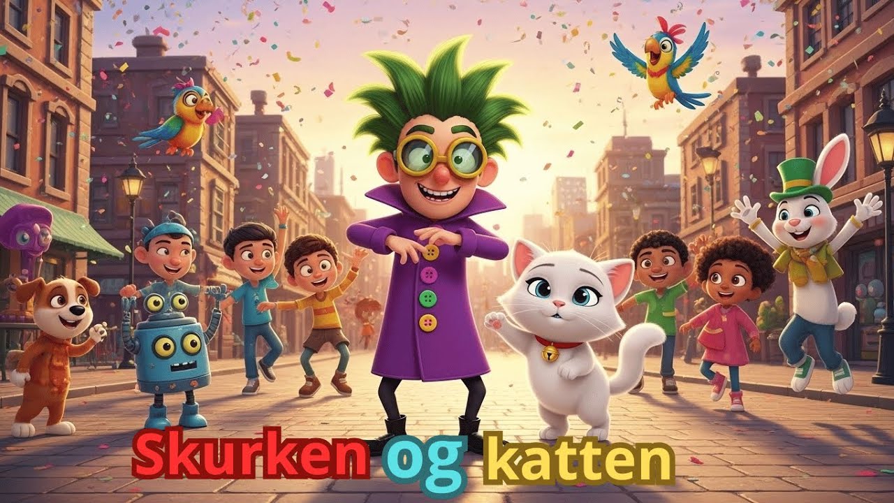 Skurken og Katten 🦹🐱 | Et Fargerikt Eventyr for Barn!