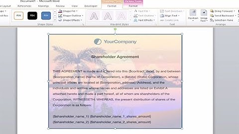 [SOLVED] How to Make Image Transparent in Word | Make Image Transparent in Word Document Background