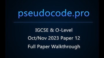 [Solved Past Paper] Oct/Nov 2023 Paper 12 IGCSE 0478 | O-Level 2210