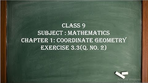 Coordinate Geometry, Ex 3.3 Questions number: 2, Class 9, CBSE, NCERT