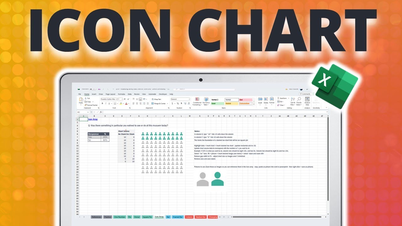 Cat Icon Array Chart – Excel kitchenette