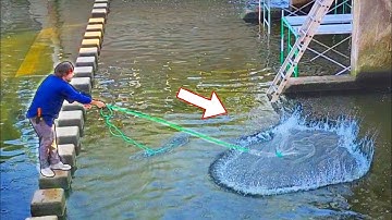 Cast Net INSIDE the Broken Spillway! (RARE FISH HIDING INSIDE)