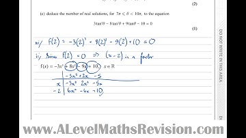 Edexcel A Level Maths, June 2018, Paper 2, Q6 (Factor Theorem)