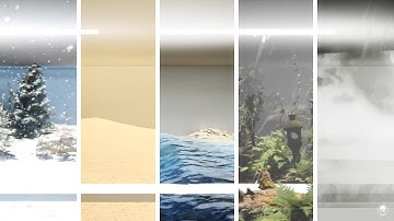 Aquarium - 5 Bioms Preview animation with transitions | vfx | Unreal Engine 5