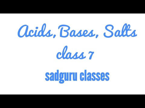 Acid, Bases, Salts, class 7 - YouTube