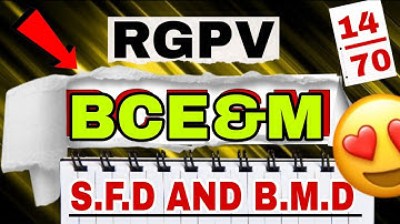  RGPV | BCE&M | S.F.D and B.M.D Explained Easily
