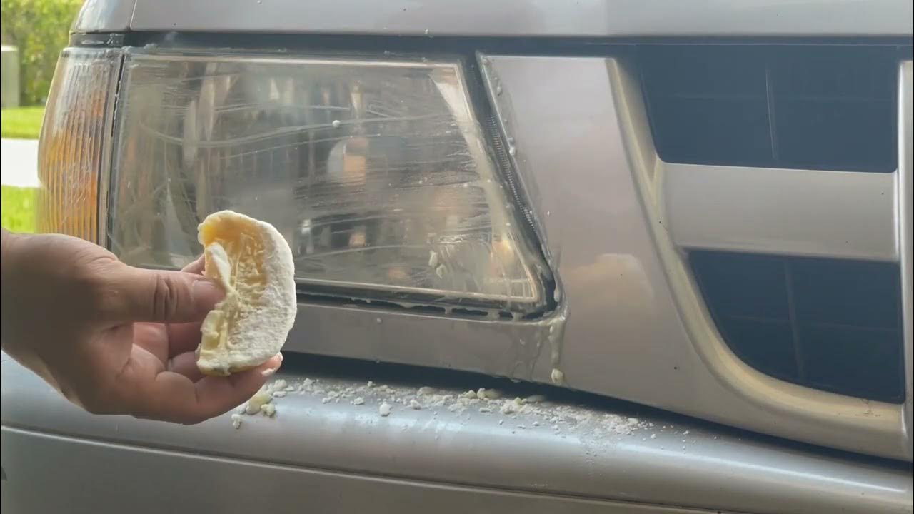 Cleaning Headlight with Baking Soda and Lemon headlightbulbs YouTube