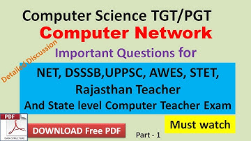 Computer Network important Question TGT/PGT |part-1| DSSSB, Rajasthan CS Teacher