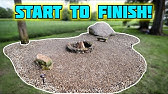 How to Build a River Rock Fire Pit Area | Backyardscape - YouTube