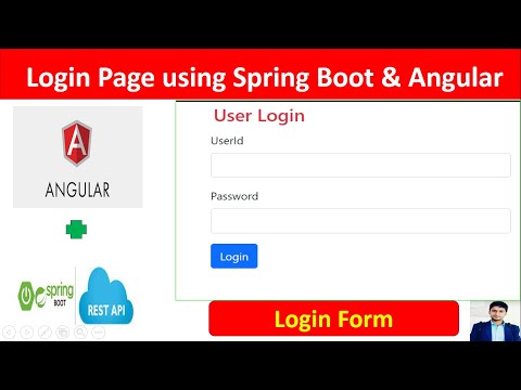 Login Page Spring Boot with Angular