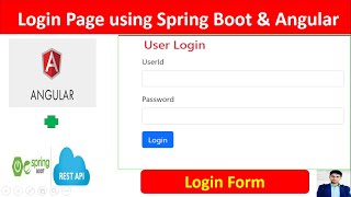 Login Page Spring Boot with Angular