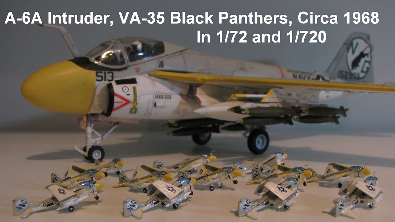 1/72 A-6E イントルーダー VA-35 ブラックパンサーズ A-6A Intruder VA-35 Black Panthers, circa 1968 in 1/72 and 1