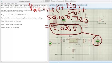 LM 317 - DC Variable Power Supply with Proteus 8
