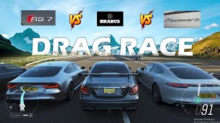 BRABUS E63S  vs Audi RS7 vs AMG GT 63S 4-Door vs  Porsche Panamera  DRAG RACE- SUPER SEDAN | MDC