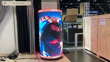 Soft Flexible Led Screen with GOB coating p1.875,diameter 0.9m in infocomm 2023