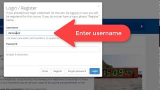 OERu learner support - How to log in on course site