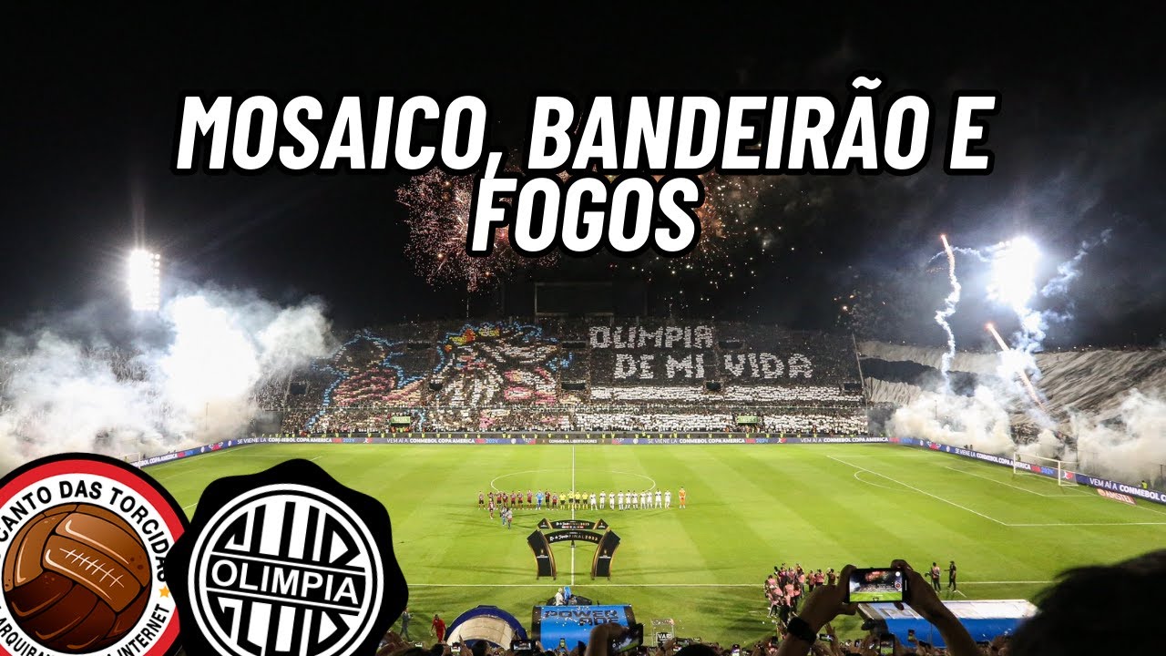 Mosaico e fogos: torcida do Olimpia prepara festa para jogo contra