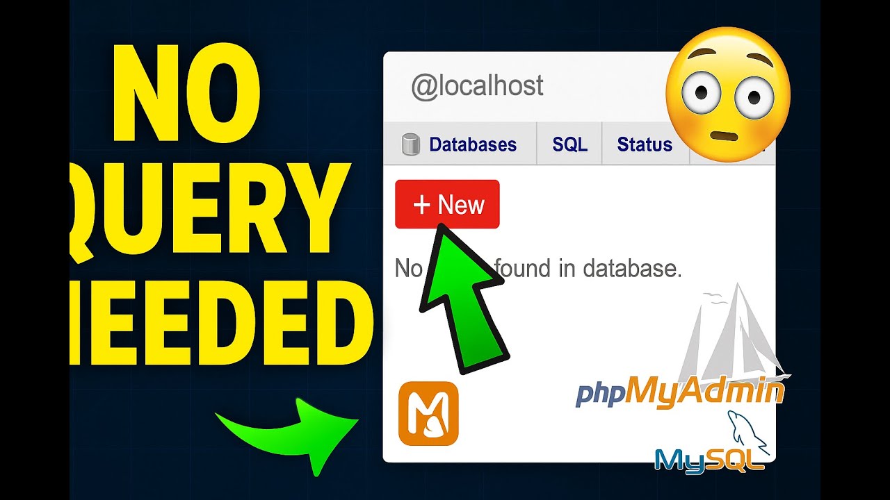 Create Database & Tables Without Query in phpMyAdmin - YouTube