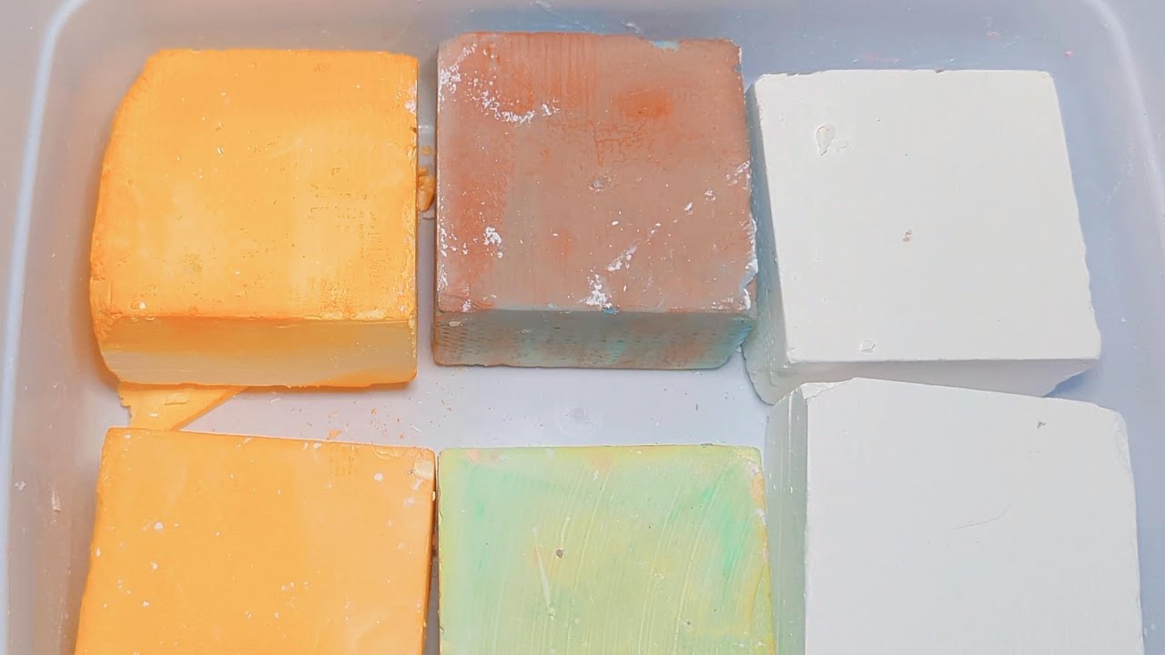 6x Full Block Crushes Of Dyed Gym Chalk |  Rage Chalk #gymchalkasmr #relax #crunchycrumbles
