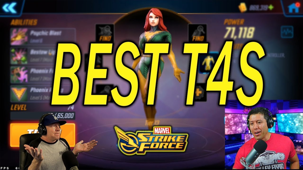 Top 5 T4s and Best Characters to T4 MARVEL Strike Force MSF YouTube