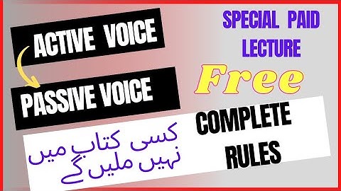 Active and Passive Voice complete Rules | Active voice And passive voice in english grammer | #css