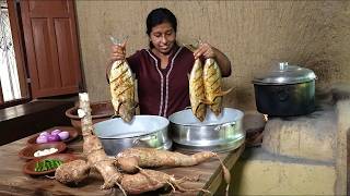 Village Snacks Recipe ❤ Crispy and Spicy Fish and Cassava Snacks | Village Teatime food