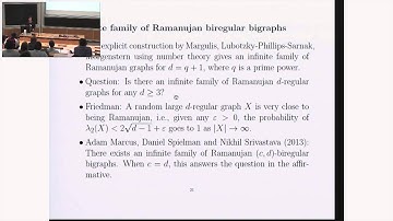 Winnie Li: Towers of Ramanujan graphs