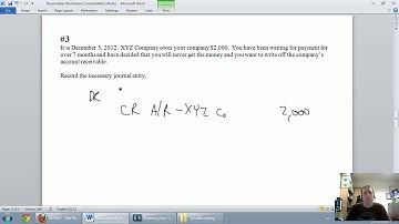 Accounting Basics 5 4  Accounts Receivable   Writing off Accounts Receivable