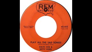 Play All the Sad Songs - Super Rare David Allan Coe 1969