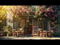 Springtime street  smooth spring jazz music at outdoor coffee shop ambience for relax good mood