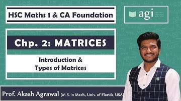 Matrices - Part 1 | Introduction and Types of Matrices | CA Foundation &  HSC Class 12th Commerce