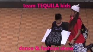 team TEQUILA kids Fashion　show!! Tシャツカットｼｮｰパフォーマンス★シャツアレンジ★ゼブラ柄セットアップ＆BIGトート＆ブーツ キッズダンス衣装 TSSHOUSE