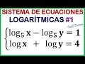 Así se resuelve un SISTEMA DE ECUACIONES LOGARÍTMICAS fácilmente | Ejercicio 1