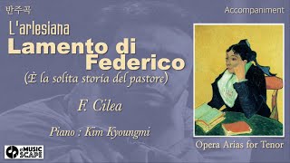Video thumbnail of "F. Cilea, "Lamento di Federico (È la solita storia del pastore)” Aria Piano Accompaniment"