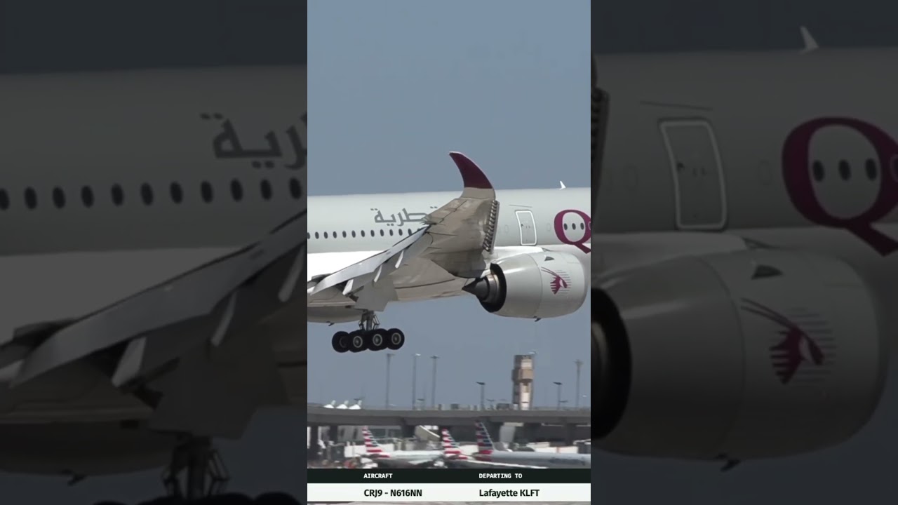 Plane Spotting in any Language! Qatar A350-1000 Landing@DFW International Airport Dallas Texas